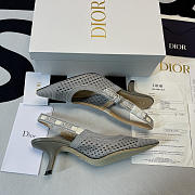 J'ADIOR SLINGBACK PUMP Gray Mesh Embroidery KCP882EMR_S33G 6cm  - 3