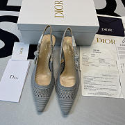 J'ADIOR SLINGBACK PUMP Gray Mesh Embroidery KCP882EMR_S33G 6cm  - 2