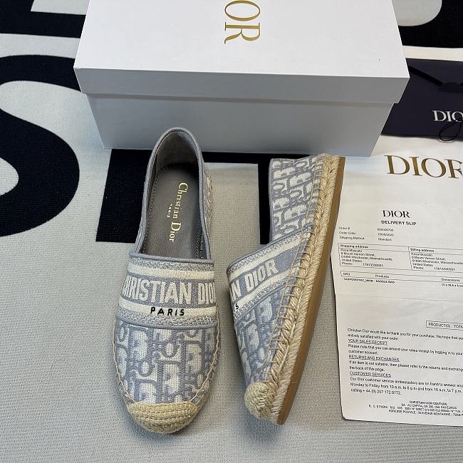 DIOR GRANVILLE ESPADRILLE Gray Dior KDB585OBE_S33G - 1