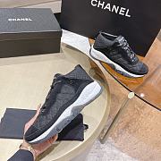 Chanel Low Fabric & Suede Calfskin Black  - 3