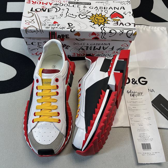 D&G Super King Sneaker Low Black Red  - 1