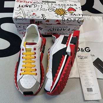 D&G Super King Sneaker Low Black Red 