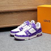 Louis Vuitton Trainer White Purple - 1