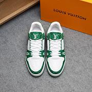 Louis Vuitton Trainer White Green  - 4