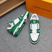 Louis Vuitton Trainer White Green  - 5