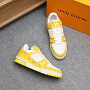 Louis Vuitton Trainer Yellow Monogram Denim White 1A9JHB / 1A9JHF - 4