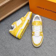 Louis Vuitton Trainer Yellow Monogram Denim White 1A9JHB / 1A9JHF - 3