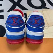 Louis Vuitton Trainer  White Blue (Red) - 2