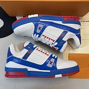 Louis Vuitton Trainer  White Blue (Red) - 3