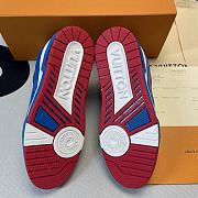 Louis Vuitton Trainer  White Blue (Red) - 4