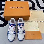 Louis Vuitton Trainer  White Blue (Red) - 5