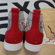 Christian Louboutin High Top Sliver Red Back - 3