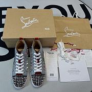 Christian Louboutin High Top Sliver Red Back - 4