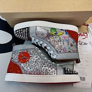 Christian Louboutin High Top Sliver Red Back - 5