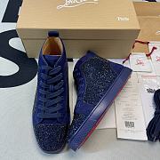 Christian Louboutin High Top Blue Suede Back - 1