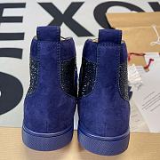 Christian Louboutin High Top Blue Suede Back - 3