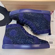 Christian Louboutin High Top Blue Suede Back - 5