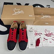 Christian Louboutin Low Top Black Red - 5