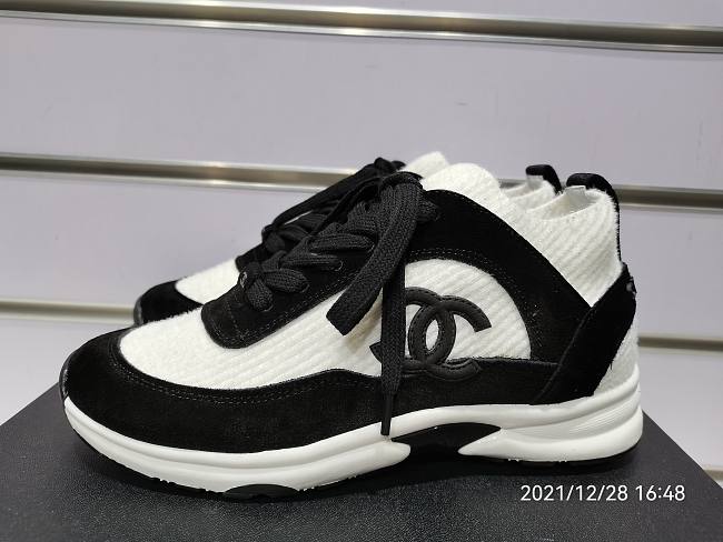 Chanel Low Top Trainer White Black (W) G38033 Y55300 K2958 - 1