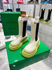 Bottega Boots High Top White Green Soles - 3