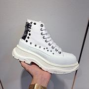 Alexander McQueen Tread Slick Lace Up Boot White Screw - 6