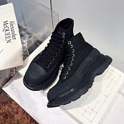 Alexander McQueen Tread Slick Lace Up Boot All Black  - 1