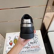 DOLCE & GABBANA Portofino Crow Patch Sneakers - Black  - 2