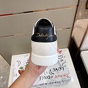 DOLCE & GABBANA Leather Sneakers Portofino Black White - 2