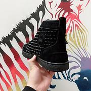 CHRISTIAN LOUBOUTIN High-top Spike-stud Suede Black  - 5