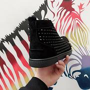 CHRISTIAN LOUBOUTIN High-top Spike-stud Suede Black  - 4