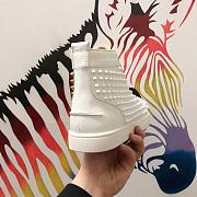 CHRISTIAN LOUBOUTIN High-top Spike-stud White Gold - 5