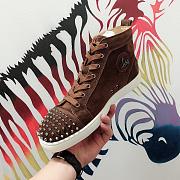 Christian Louboutin  Brown Spikes Suede  - 3