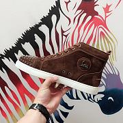 Christian Louboutin  Brown Spikes Suede  - 4