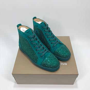 Christian Louboutin High Top Suede Twinkle Green 