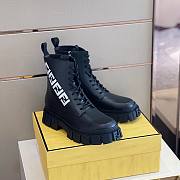 Fendi Boots High Top Black White  Rough - 1