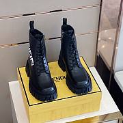 Fendi Boots High Top Black White  Rough - 3