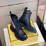 Fendi Boots High Top Black White  Rough - 4