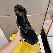 Fendi Boots High Top Black Brown Suede - 2