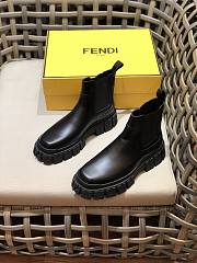 FENDI Leather Chelsea Boots - Black - 1