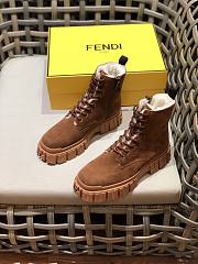 FENDI Leather Chelsea Boots - Brown - 1