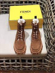 FENDI Leather Chelsea Boots - Brown - 4