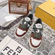 FENDI Match - White Suede Low Tops - Multicolor Blue - 2