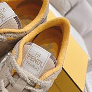 FENDI Match - White Suede Low Tops - Brown - 2