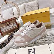 FENDI Match - White Suede Low Tops - Purple - 3