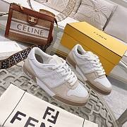 FENDI Match - White Suede Low Tops - White - 2