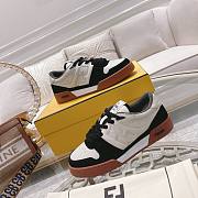 FENDI Match - White Suede Low Tops Black White - 1