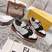 FENDI Match - White Suede Low Tops Black White - 5