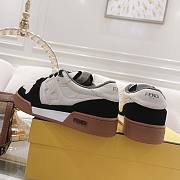 FENDI Match - White Suede Low Tops Black White - 4