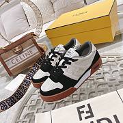 FENDI Match - White Suede Low Tops Black White - 3