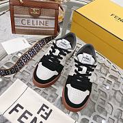 FENDI Match - White Suede Low Tops Black White - 2